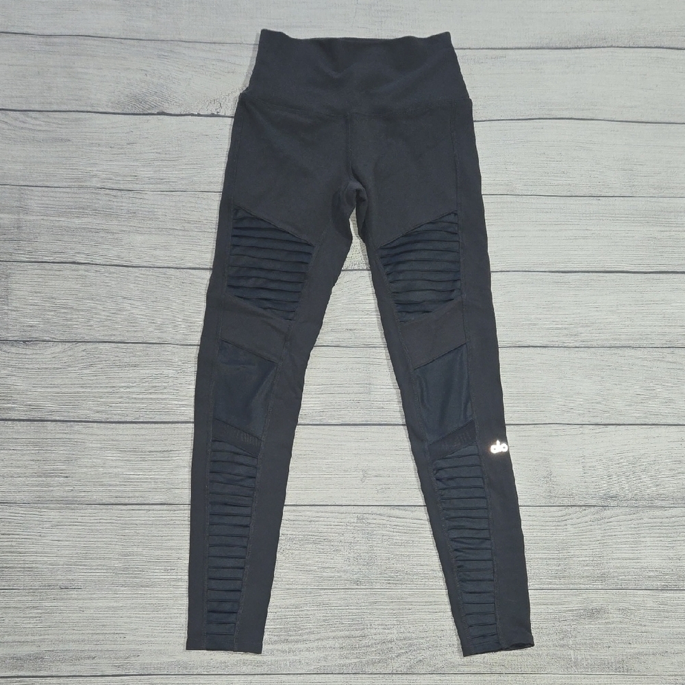 Alo Yoga Women's 7/8 High Waist Moto Leggings Gray Size S